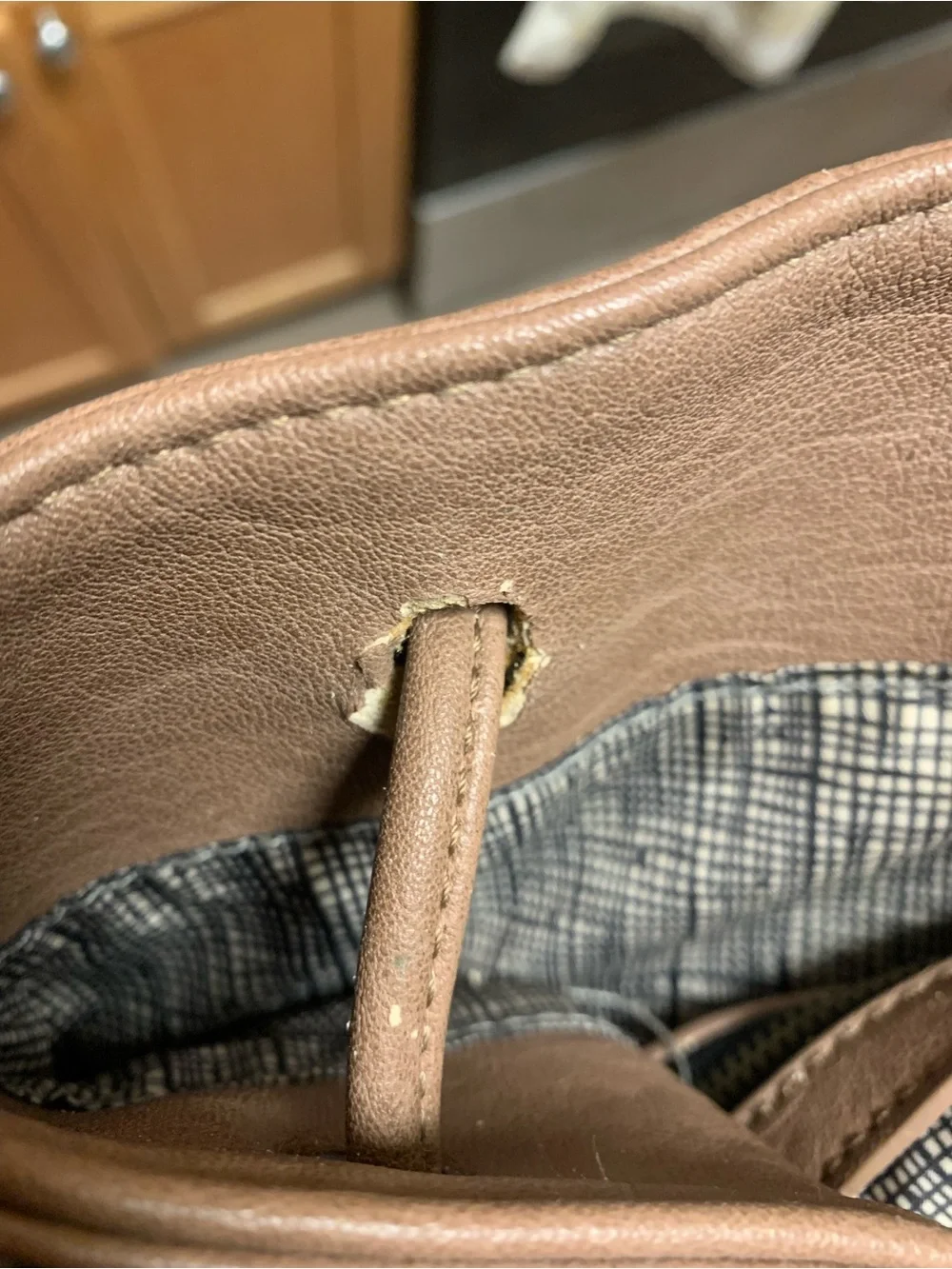 Brown Faux Leather Backpack with Front Pockets